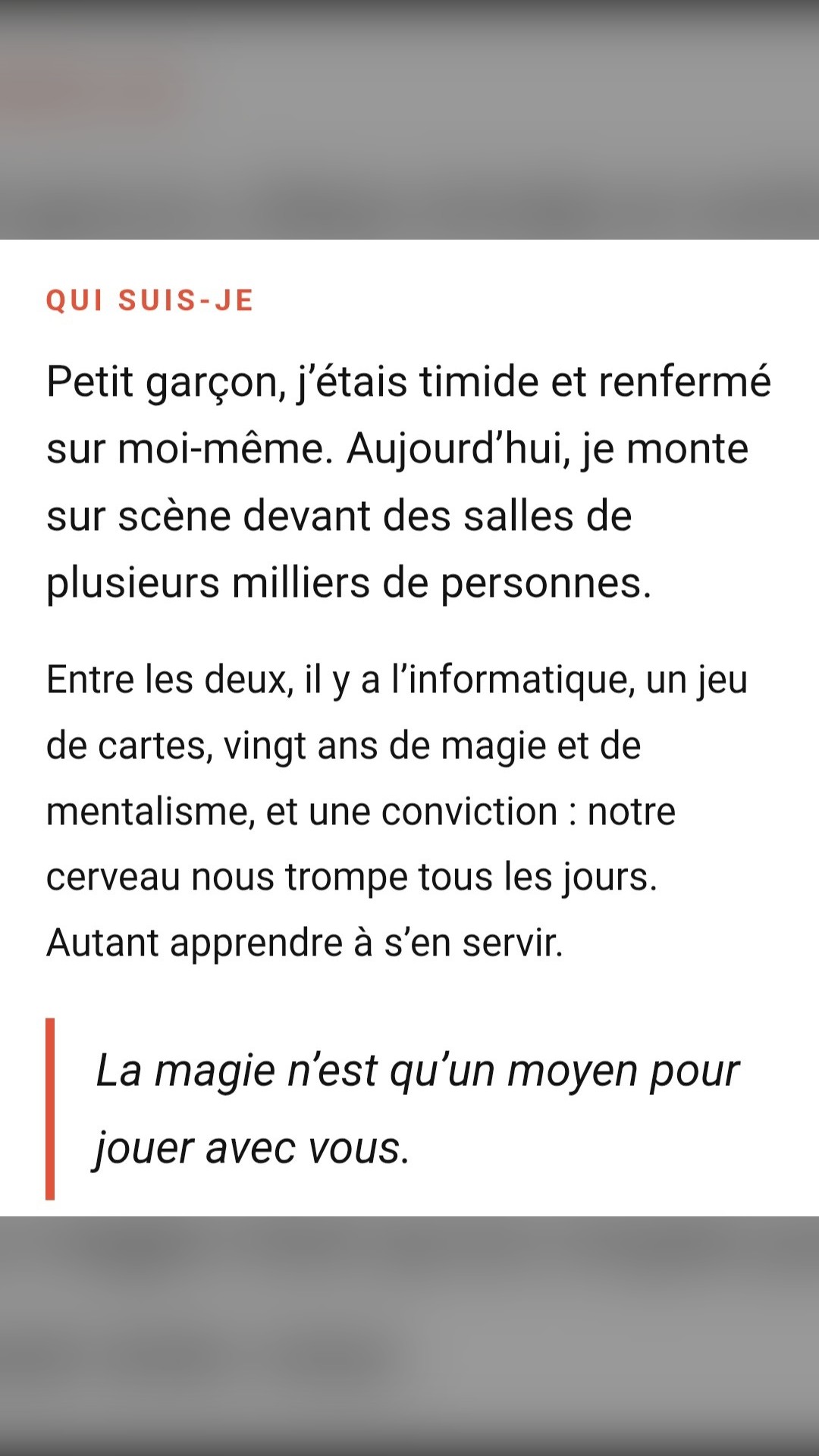 Qui suis-je ?