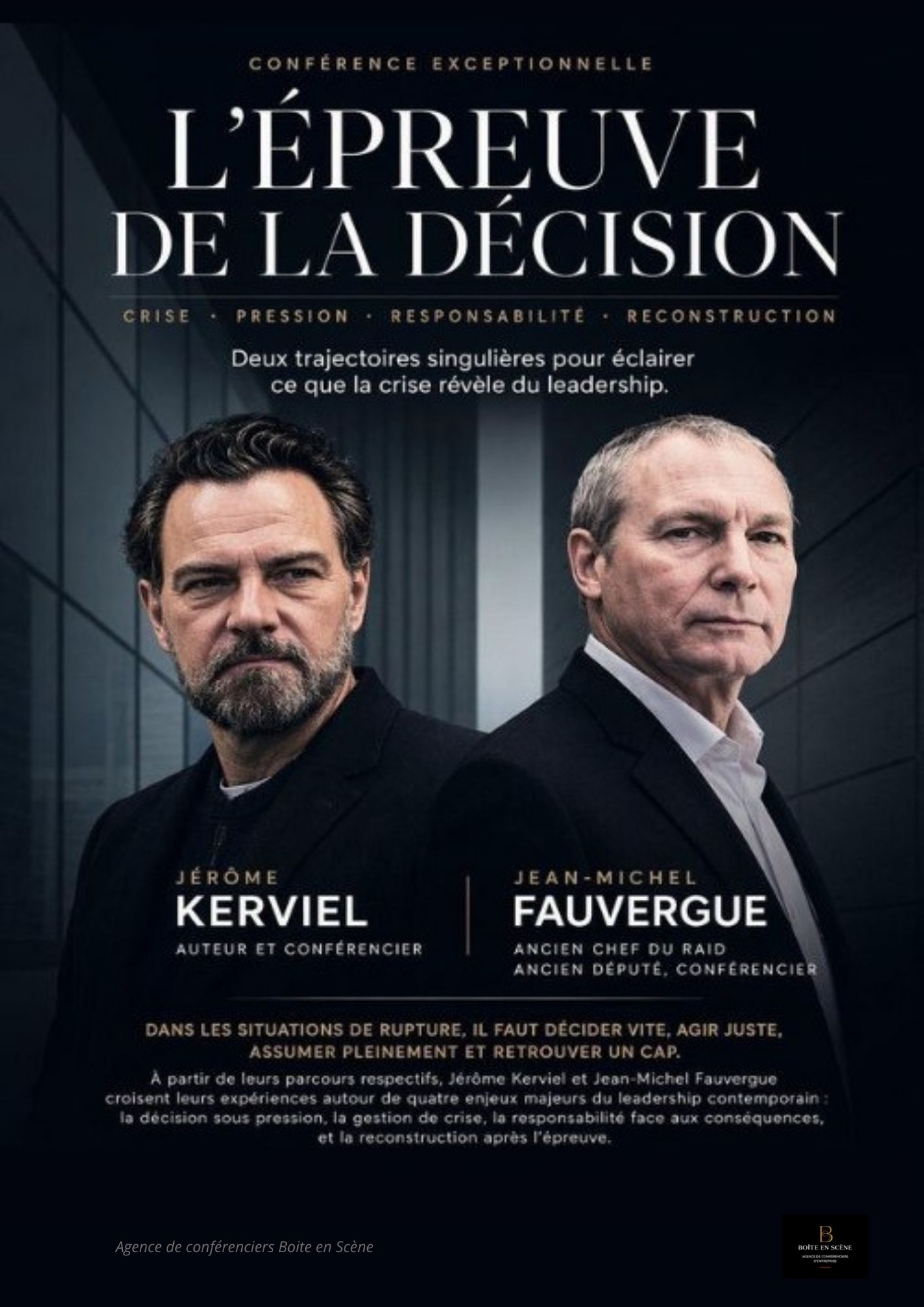 DUO : Jérôme Kerviel et Jean-Michel Fauvergue - Conférencier professionnel expert en Conférence inédite et interactive : Ligne de front